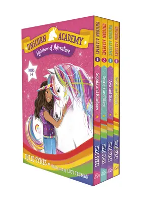 Akadémia jednorožcov: Dúhové dobrodružstvo Boxed Set (Knihy 1-4) - Unicorn Academy: Rainbow of Adventure Boxed Set (Books 1-4)