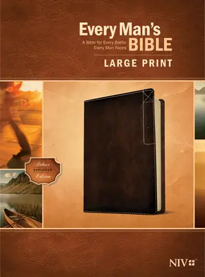 Biblia pre každého muža Niv, veľká tlač, Deluxe Explorer Edition (kožená, rustikálna hnedá) - Every Man's Bible Niv, Large Print, Deluxe Explorer Edition (Leatherlike, Rustic Brown)