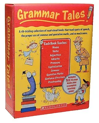 Gramatické príbehy Box Set: Zbierka kníh na hlasné čítanie, ktoré učia 10 základných pravidiel používania a mechaniky - Grammar Tales Box Set: A Rib-Tickling Collection of Read-Aloud Books That Teach 10 Essential Rules of Usage and Mechanics
