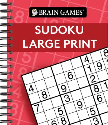 Hry na mozog - Sudoku s veľkou tlačou (červená) - Brain Games - Sudoku Large Print (Red)