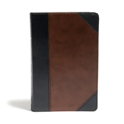 CSB Veľká tlačená referenčná Biblia osobnej veľkosti, čierna/hnedá koža s dotykom - CSB Large Print Personal Size Reference Bible, Black/Brown Leathertouch