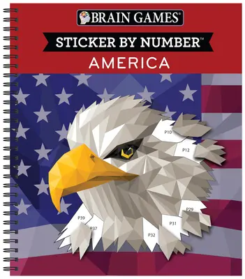Hry na mozog - Nálepka podľa čísla: Amerika (28 obrázkov na nalepenie) - Brain Games - Sticker by Number: America (28 Images to Sticker)