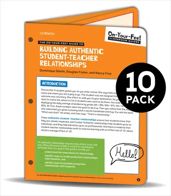 BUNDLE: Smith: Sprievodca budovaním autentických vzťahov medzi žiakmi a učiteľmi: 10 Pack - BUNDLE: Smith: The On-Your-Feet Guide to Building Authentic Student-Teacher Relationships: 10 Pack