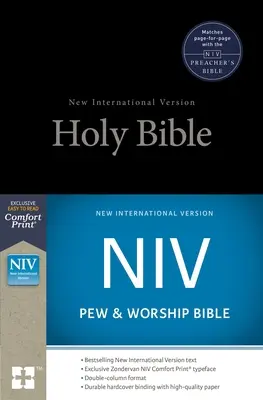 NIV, Pew and Worship Bible, Hardcover, Black