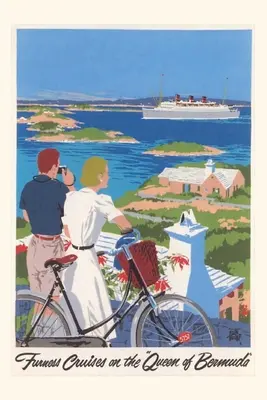 Vintage Journal Pár na Bermudách cestovný plagát - Vintage Journal Couple In Bermuda Travel Poster