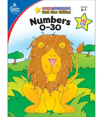 Čísla 0-30, ročníky K - 1: Gold Star Edition - Numbers 0-30, Grades K - 1: Gold Star Edition