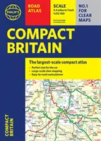 Kompaktný cestný atlas Veľkej Británie od Philipa - (Flexi A5) - Philip's Compact Britain Road Atlas - (Flexi A5)