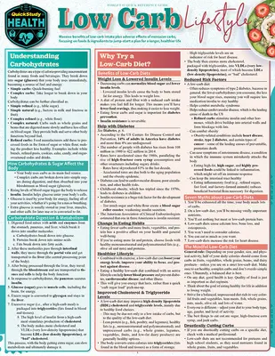 Nízkosacharidový životný štýl: Rýchloštudovaná laminovaná príručka - Low Carb Lifestyle: A Quickstudy Laminated Reference