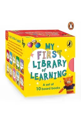 Moja prvá knižnica učenia: Knižky pre super deti od 0 do 3 rokov Abc, farby, protiklady, čísla, A - My First Library of Learning: Box Set, Complete Collection of 10 Early Learning Board Books for Super Kids, 0 to 3 Abc, Colours, Opposites, Numbers, A