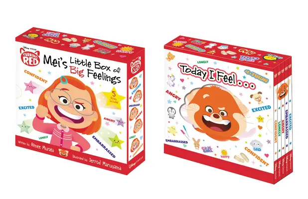 Disney/Pixar Turning Red (Červená farba): Malá škatuľka veľkých pocitov Mei (5 kníh v balení) - Disney/Pixar Turning Red: Mei's Little Box of Big Feelings (5 Books Included)
