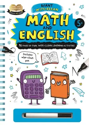 Pomoc s domácimi úlohami: Matematika a angličtina: Obrovský pracovný zošit na utieranie pre deti od 5 rokov - Help with Homework: Math & English: Giant Wipe-Clean Workbook for 5+ Year-Olds