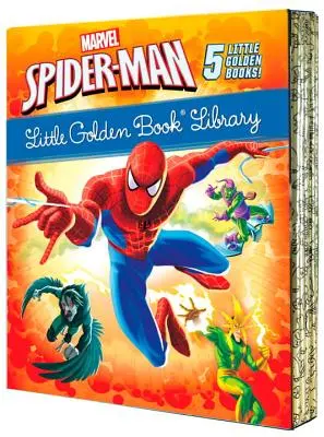 Spider-Man Malá zlatá knižnica (Marvel): Spider-Man!; V pasci Zeleného goblina; Veľký mráz!; Vysoké napätie!; Noc supa! - Spider-Man Little Golden Book Library (Marvel): Spider-Man!; Trapped by the Green Goblin; The Big Freeze!; High Voltage!; Night of the Vulture!