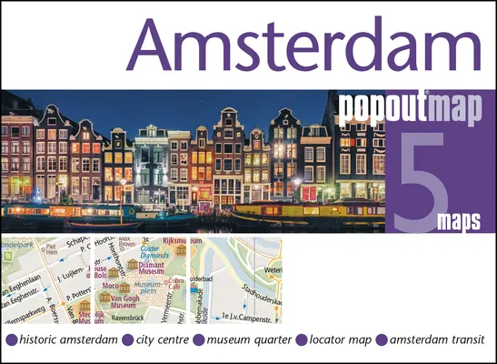 Vyhliadková mapa Amsterdamu - Amsterdam Popout Map