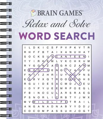 Hry na mozog - Relaxuj a rieš: (fialová) - Brain Games - Relax and Solve: Word Search (Purple)