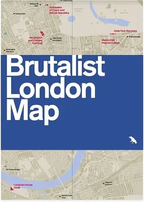 Brutalistická mapa Londýna - Sprievodca po brutalistickej architektúre v Londýne - 2. vydanie - Brutalist London Map - Guide to Brutalist architecture in London - 2nd edition