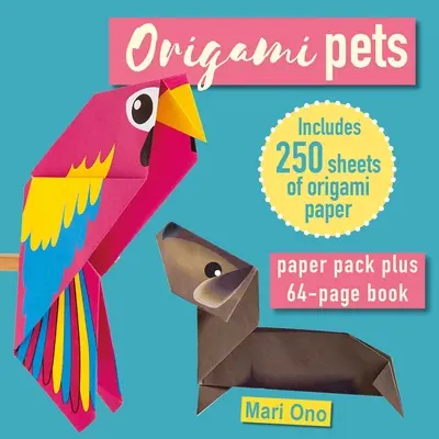 Origami zvieratká: Papierový blok a 64-stranová kniha - Origami Pets: Paper Block Plus 64-Page Book