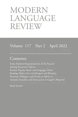 Modern Language Review (117: 2) apríl 2022 - Modern Language Review (117: 2) April 2022