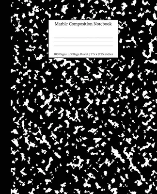 Mramorový kompozičný zošit College Ruled: Čierne mramorové zošity, školské potreby, zošity do školy - Marble Composition Notebook College Ruled: Black Marble Notebooks, School Supplies, Notebooks for School
