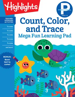 Predškolské počítanie, vyfarbovanie a obkresľovanie Zábavná učebná podložka - Preschool Count, Color, and Trace Mega Fun Learning Pad