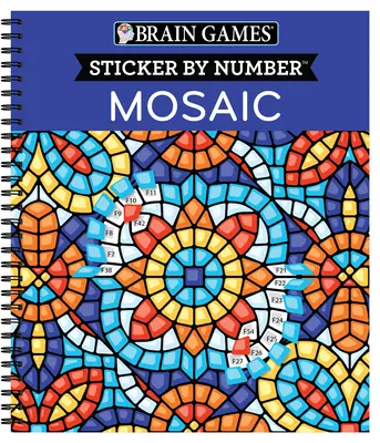 Hry na mozog - Nálepka podľa čísla: Mozaika (20 zložitých obrázkov na nalepenie) - Brain Games - Sticker by Number: Mosaic (20 Complex Images to Sticker)