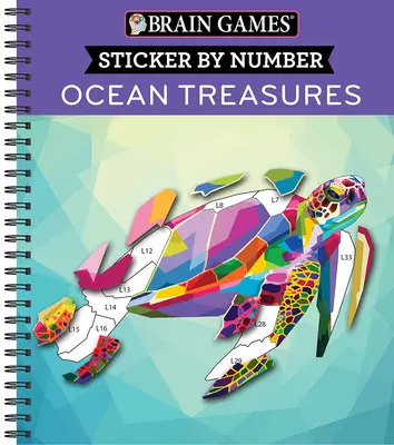 Hry na mozog - Nálepka podľa čísla: Poklady oceánov - hry so samolepkami (puzzle) - Brain Games - Sticker by Number: Ocean Treasures