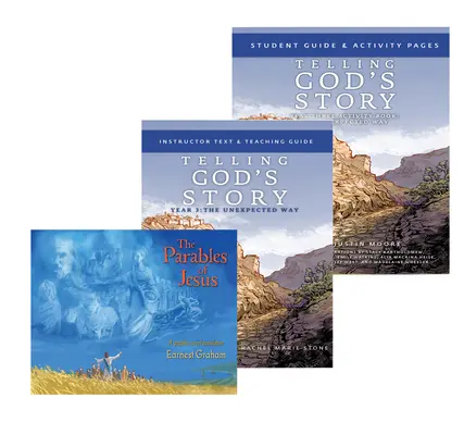 Telling God's Story 3. ročník Bundle: Obsahuje učebný text, príručku pre študentov a grafický román Parables - Telling God's Story Year 3 Bundle: Includes Instructor Text, Student Guide, and Parables Graphic Novel