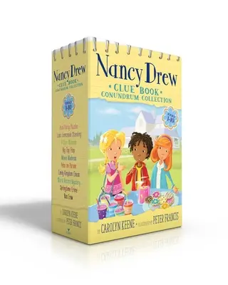 Nancy Drew Clue Book Conundrum Collection (Zbierka knižných hlavolamov Nancy Drew): Hádanka pri bazéne; Posledná limonáda; Hviezdny svedok; Veľký prepadák; Filmové šialenstvo; Domáce zvieratá na prehliadke; Ca - Nancy Drew Clue Book Conundrum Collection: Pool Party Puzzler; Last Lemonade Standing; A Star Witness; Big Top Flop; Movie Madness; Pets on Parade; Ca