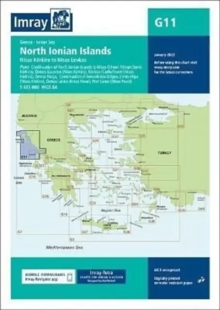 Imray Chart G11 - Severojónske ostrovy - Imray Chart G11 - North Ionian Islands