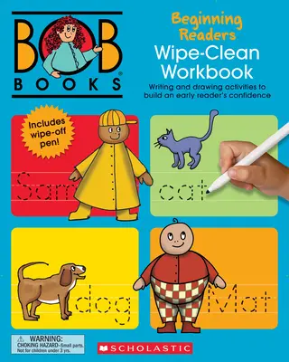 Bob Books - Pracovný zošit na utieranie: Fonetické čítanie pre začínajúcich čitateľov, od 4 rokov, materská škola (1. etapa: Začíname čítať) - Bob Books - Wipe-Clean Workbook: Beginning Readers Phonics, Ages 4 and Up, Kindergarten (Stage 1: Starting to Read)