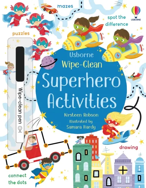 Aktivity so superhrdinami na stieranie - Wipe-Clean Superhero Activities