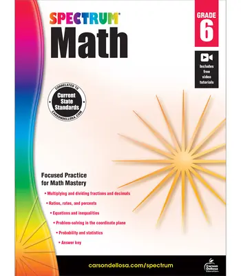 Pracovný zošit k matematike Spektrum, 6. ročník - Spectrum Math Workbook, Grade 6