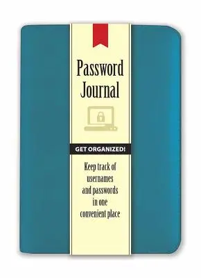 Denník s heslami: Karibská modrá - Password Journal: Caribbean Blue