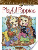 Creative Haven Hravé šteniatka Omaľovánky - Creative Haven Playful Puppies Coloring Book