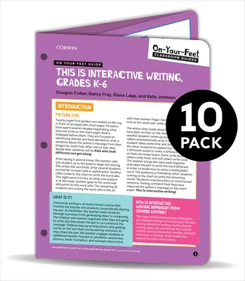 BUNDLE: Fisher: Príručka na nohách: To je interaktívne písanie: 10 Pack - BUNDLE: Fisher: On-Your-Feet Guide: This is Interactive Writing: 10 Pack