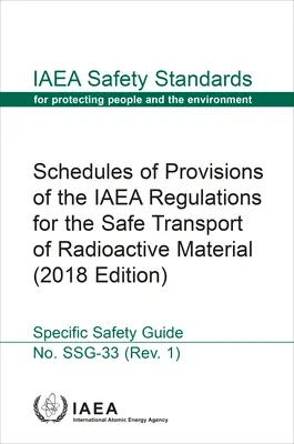 Zoznamy ustanovení predpisov MAAE pre bezpečnú prepravu rádioaktívnych materiálov: Séria bezpečnostných noriem MAAE č. Ssg-33 - Schedules of Provisions of the IAEA Regulations for the Safe Transport of Radioactive Material: IAEA Safety Standards Series No. Ssg-33