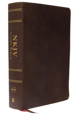NKJV Study Bible, Premium Calfskin Leather, Brown, Full-Color, Red Letter Edition, Indexed, Comfort Print: Študijná Biblia NKJV, prémiová teľacia koža, hnedá, plnofarebná, indexovaná, Comfort Print: Kompletný zdroj na štúdium Božieho slova - NKJV Study Bible, Premium Calfskin Leather, Brown, Full-Color, Red Letter Edition, Indexed, Comfort Print: The Complete Resource for Studying God's Wo