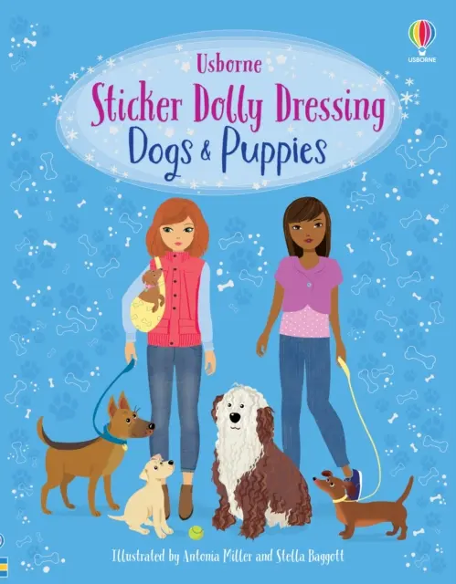 Samolepka Dolly Obliekanie psíkov a šteniatok - Sticker Dolly Dressing Dogs and Puppies