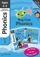 Fonika - Učíme sa doma Balíček 1 (Klub chrobákov), Fonické sady 1-3 pre 4 - 5 rokov (šesť príbehov + príručka pre rodičov + kniha aktivít) - Phonics - Learn at Home Pack 1 (Bug Club), Phonics Sets 1-3 for ages 4-5 (Six stories + Parent Guide + Activity Book)