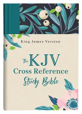 Krížová referenčná študijná Biblia KJV - tyrkysová kvetinová - The KJV Cross Reference Study Bible--Turquoise Floral