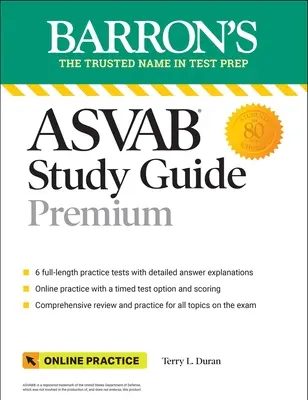 ASVAB Study Guide Premium: 6 praktických testov + komplexný prehľad + online prax - ASVAB Study Guide Premium: 6 Practice Tests + Comprehensive Review + Online Practice