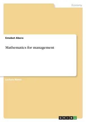 Matematika pre manažment - Mathematics for management