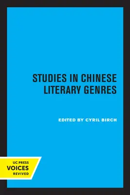 Štúdie o čínskych literárnych žánroch - Studies in Chinese Literary Genres