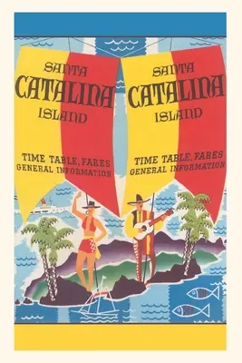 Vintage Journal Plagát ostrova Santa Catalina - The Vintage Journal Santa Catalina Island Poster