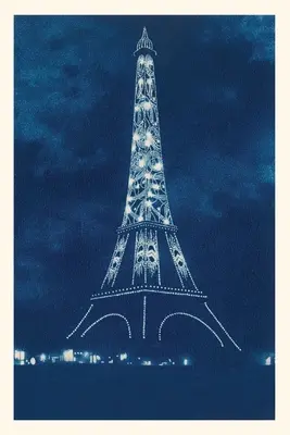 Vintage Journal Osvetlená Eiffelova veža - Vintage Journal Illuminated Eiffel Tower