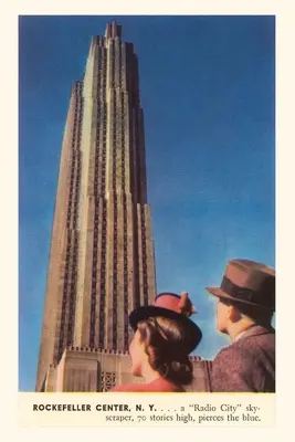Vintage Journal Turisti hľadiaci na budovu RCA, New York - Vintage Journal Tourists Gazing at RCA Building, New York City