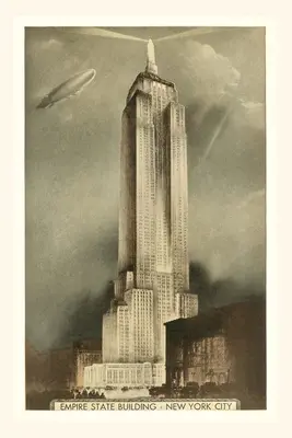 Vintage Journal Vzducholoď nad Empire State Building, New York - Vintage Journal Blimp over Empire State Building, New York City