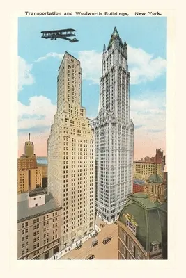 Vintage Journal Dopravné a Woolworthove budovy, New York - Vintage Journal Transportation and Woolworth Buildings, New York City