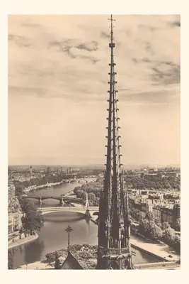 Vintage Journal Veža katedrály Notre Dame - Vintage Journal Notre Dame Cathedral Tower