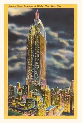 Vintage Journal Noc, Empire State Building, New York - Vintage Journal Night, Empire State Building, New York City