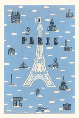 Vintage Journal Eiffelova veža a rôzne parížske motívy - Vintage Journal Eiffel Tower and Various Paris Motifs